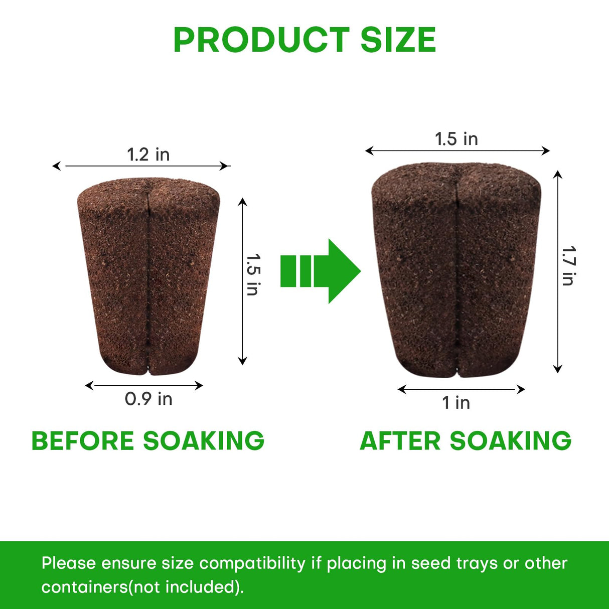 LAPOND 50 Pcs Grow Sponges,Replacement Plant Starter Plugs for Cuttings and Propagation,Great for Soil, Tray or Planting Pods, Promotes Herbs, Vegetables and Flowers Growth