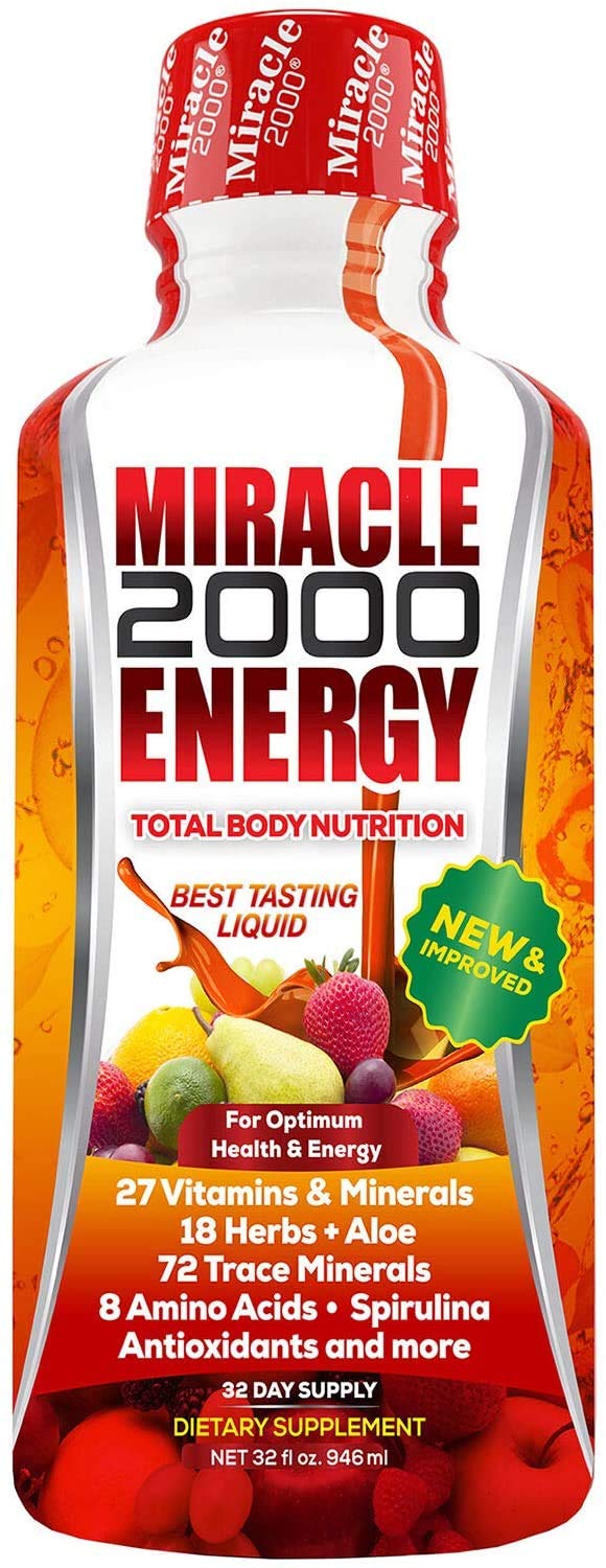 Century Systems - Miracle 2000, Complete Liquid Multivitamin and Mineral Supplement with Amino Acids and Antioxidants, 32 Ounces