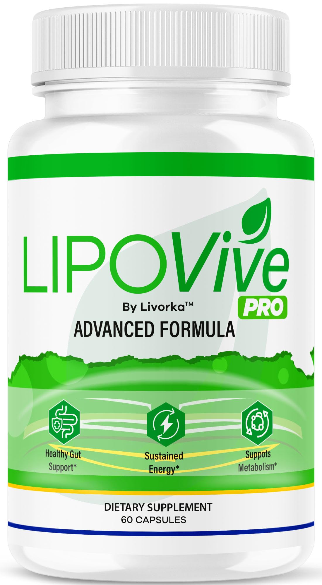 LipoVive Pro Capsule - Official LipoVive Pro Pills Advanced Formula Premium All Natural Supplement Support, LipoVive Pro Capsule for Overall Health & Wellness, 60 Capsules for 1 Month