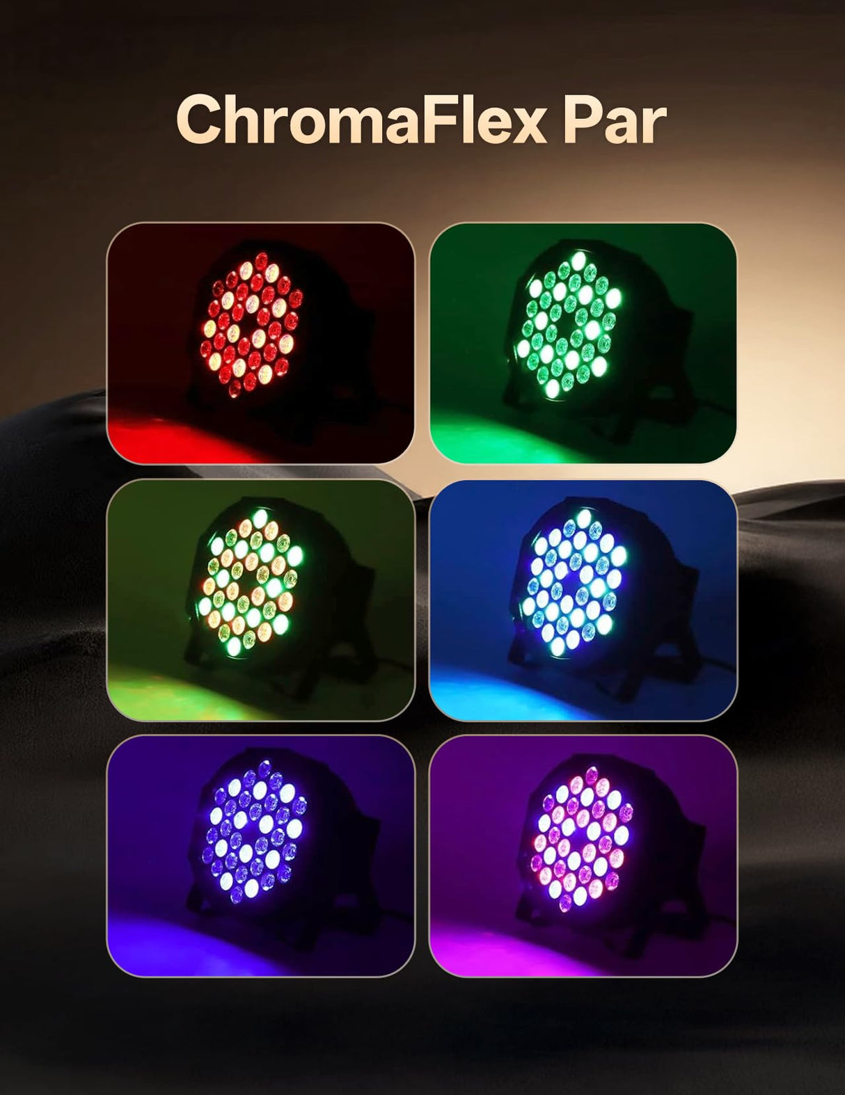 JAJALUYA LED Par Lights 36 LED Stage Lights 7 Modes RGB DJ Lights with Sound Activated Remote and DMX Control DJ Uplighting for Birthday Party Events Wedding Christmas Stage Lighting (8 Packs)