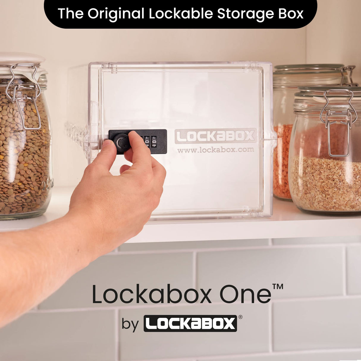 Lockabox One™ | Premium Medicine Lock Box | Medium Medication Lock Box With Code For Medicines, Vitamins & Supplements | External Size 12 x 8 x 6.6 inches (Light Medi Green)