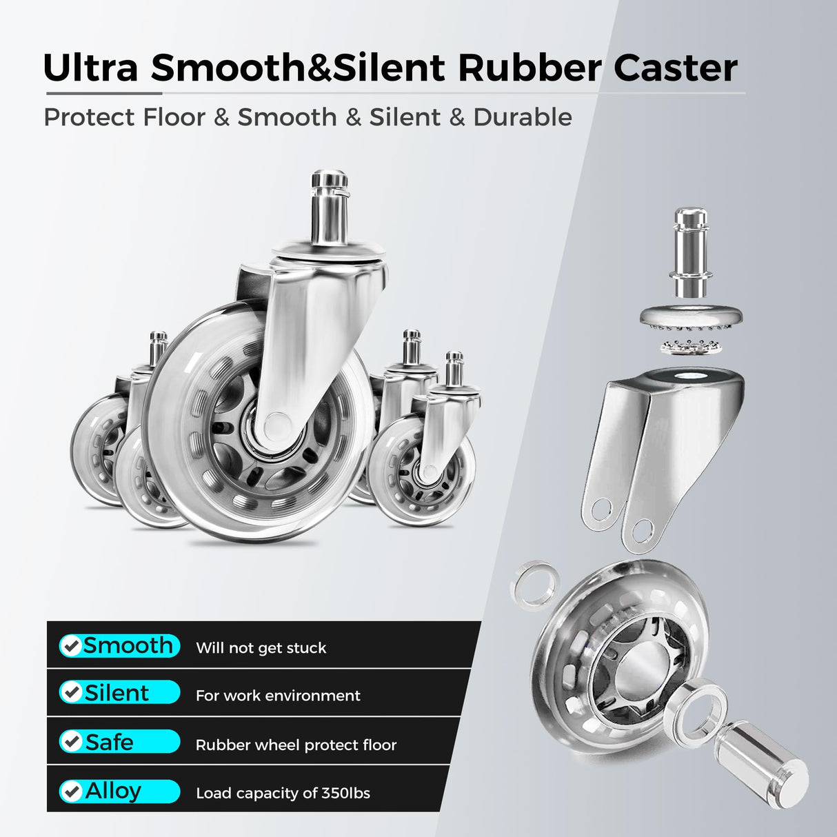 BEWISHOME Saddle Stool with Wheels, Swivel Adjustable Rolling Stool,Heavy Duty PU Leather Wide Thick Seat Padding Ergonomic Chair for Beauty Salon Spa Clinic(Black) BMD01B