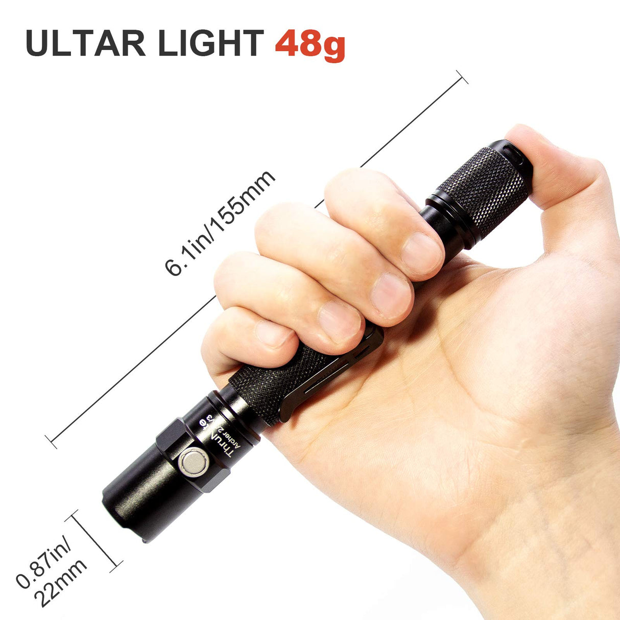 ThruNite Archer 2A V3 LED Flashlight, High Lumens AA Flashlight, IPX8 Waterproof Dual Switch Bright Flashlight for Hiking Emergency Power Outage - Cool White