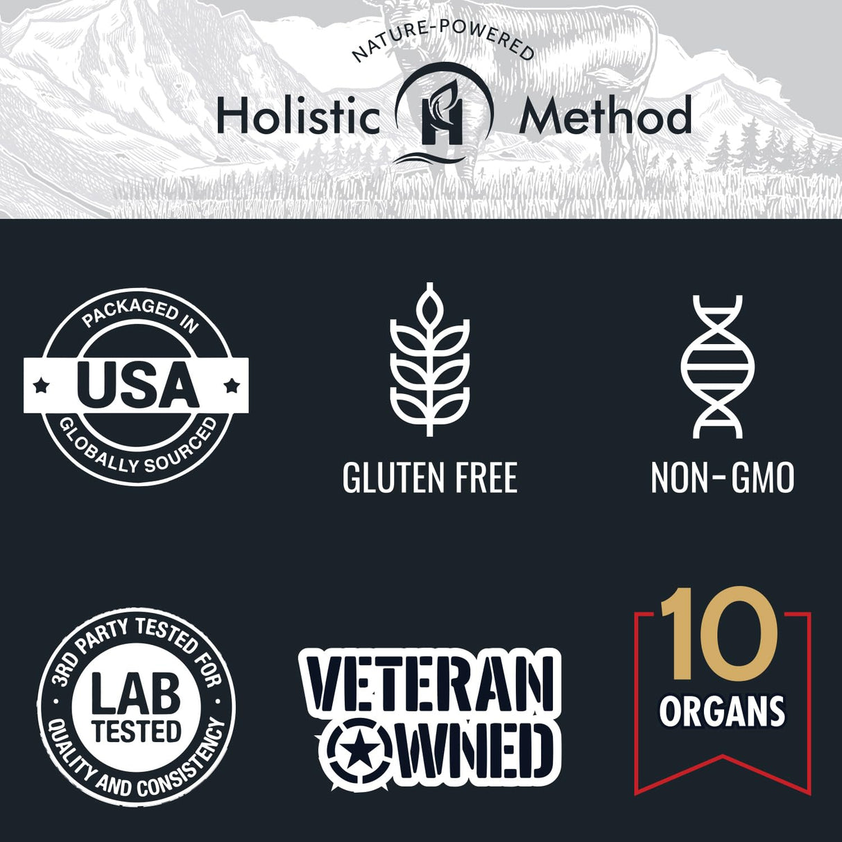 Beef Organ Supplement Grass Fed Complex for Men and Women - 10 Carnivore Meat Proprietary Blend of Beef Liver, Marrow, Brain, Thymus, Spleen, Kidney, Colostrum, Heart, Pancreas, Gallbladder -180 Caps