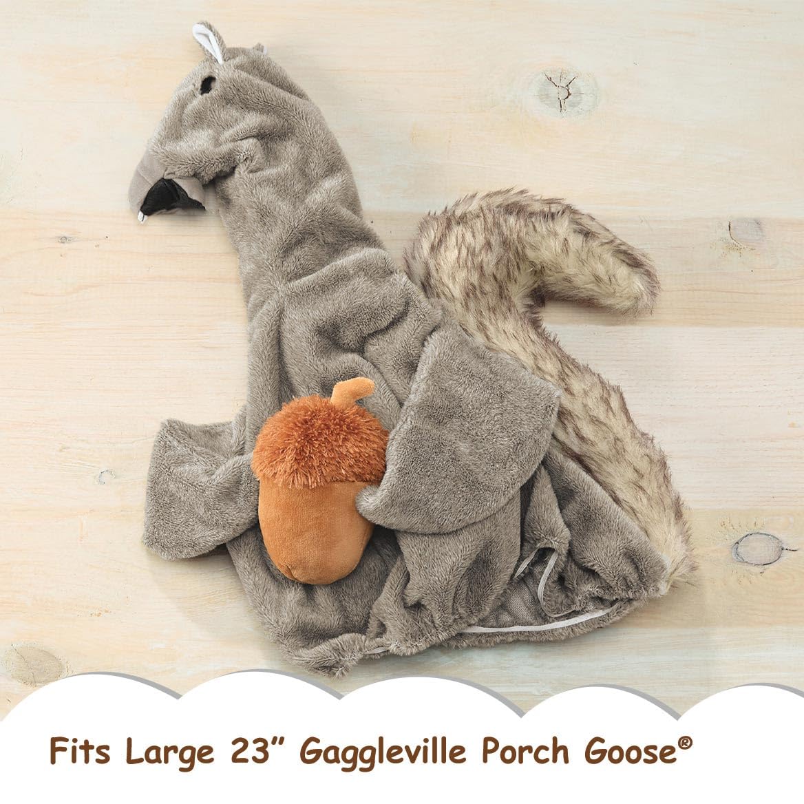 Gaggleville Squirrel Goose Outfit, Fits Large 23" H Statue, by Fox Valley Traders