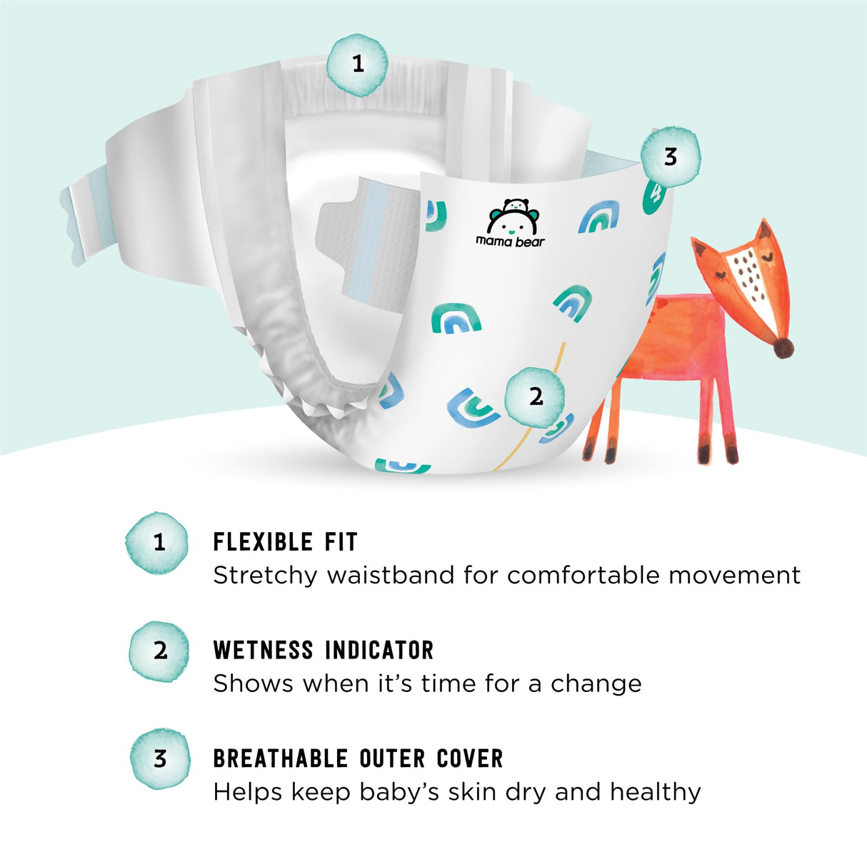 Amazon Brand - Mama Bear Gentle Touch Diapers, Hypoallergenic, Size 4, 148 Count, 4 Packs of 37, White