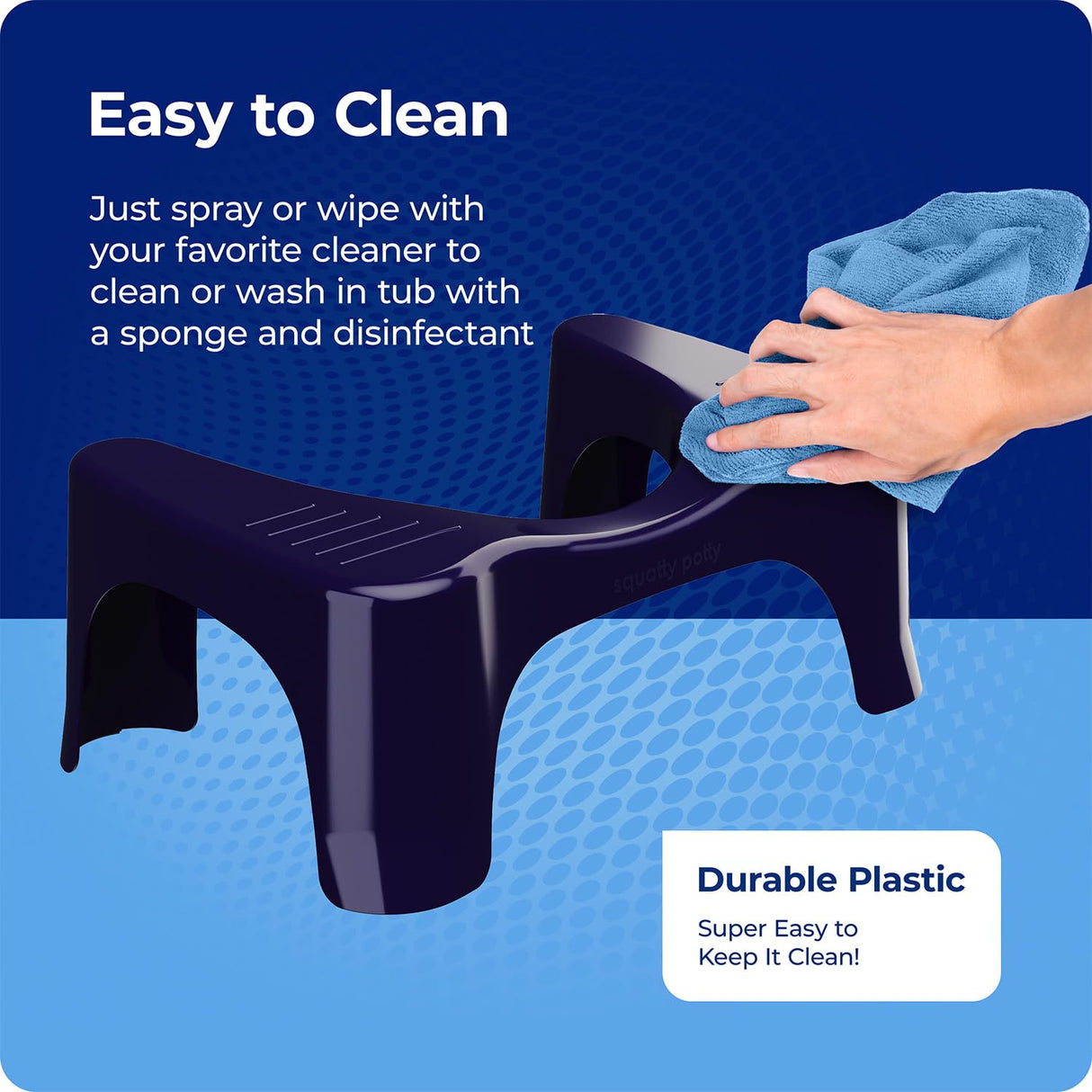 Squatty Potty Simple Bathroom Toilet Stool, Deep Purple 7", Ergonomic Stool – Posture-Enhancing Bathroom Footrest for Improved Digestion & Constipation Relief