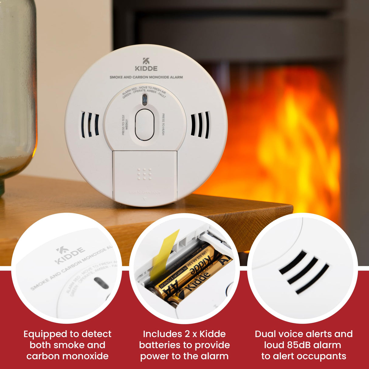 Kidde 10SCO Combination Smoke and Carbon Monoxide Alarm with Voice Notification