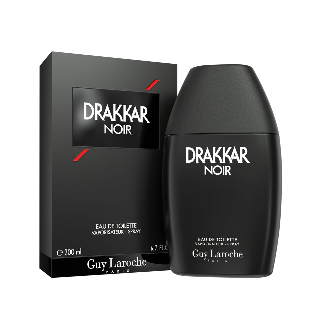 Guy Laroche Drakkar Noir, Iconic Designer Fragrance, Intense & Powerful Eau de Toilette, Fougere Blend & Aromatic Spices, Long Lasting Mens Cologne, Day and Evening Scent, 6.8 Fl. Oz.