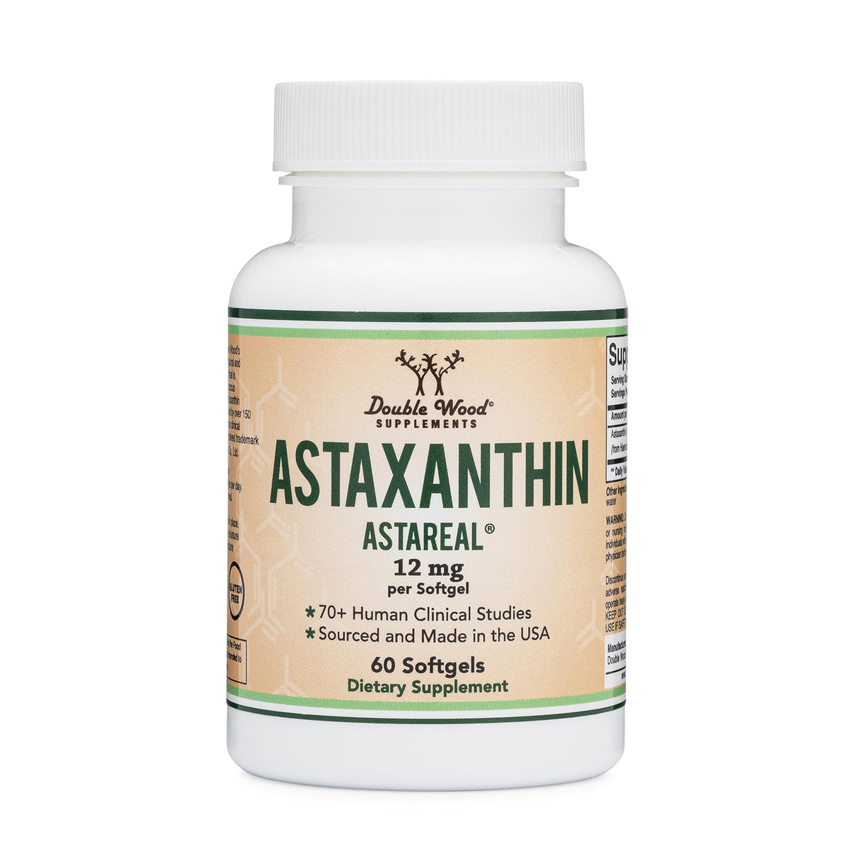 Astaxanthin 12mg Softgels, Clinically Studied AstaReal, 60 Softgels