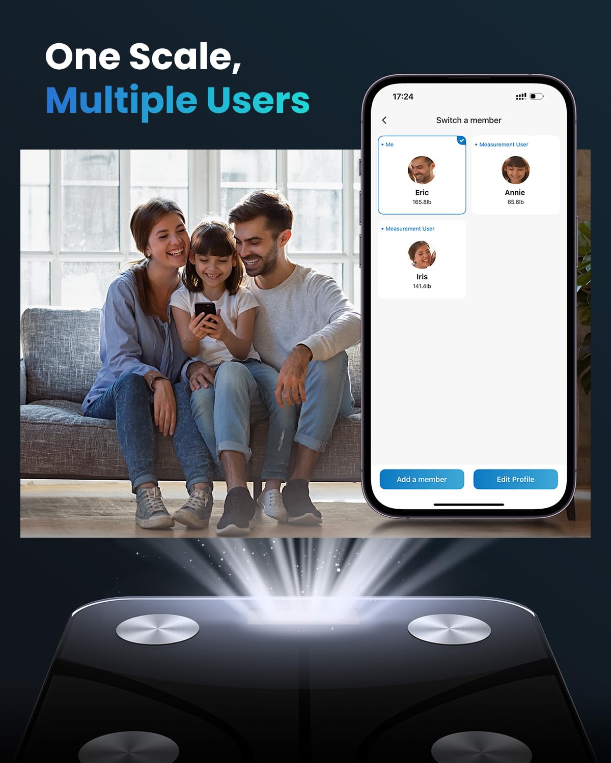 RENPHO Bluetooth Body Fat Scale, Digital Weight Scale Bathroom Smart Body Composition Analyzer Wireless BMI Compact Scale Health Monitor with Smartphone APP, 396 lbs