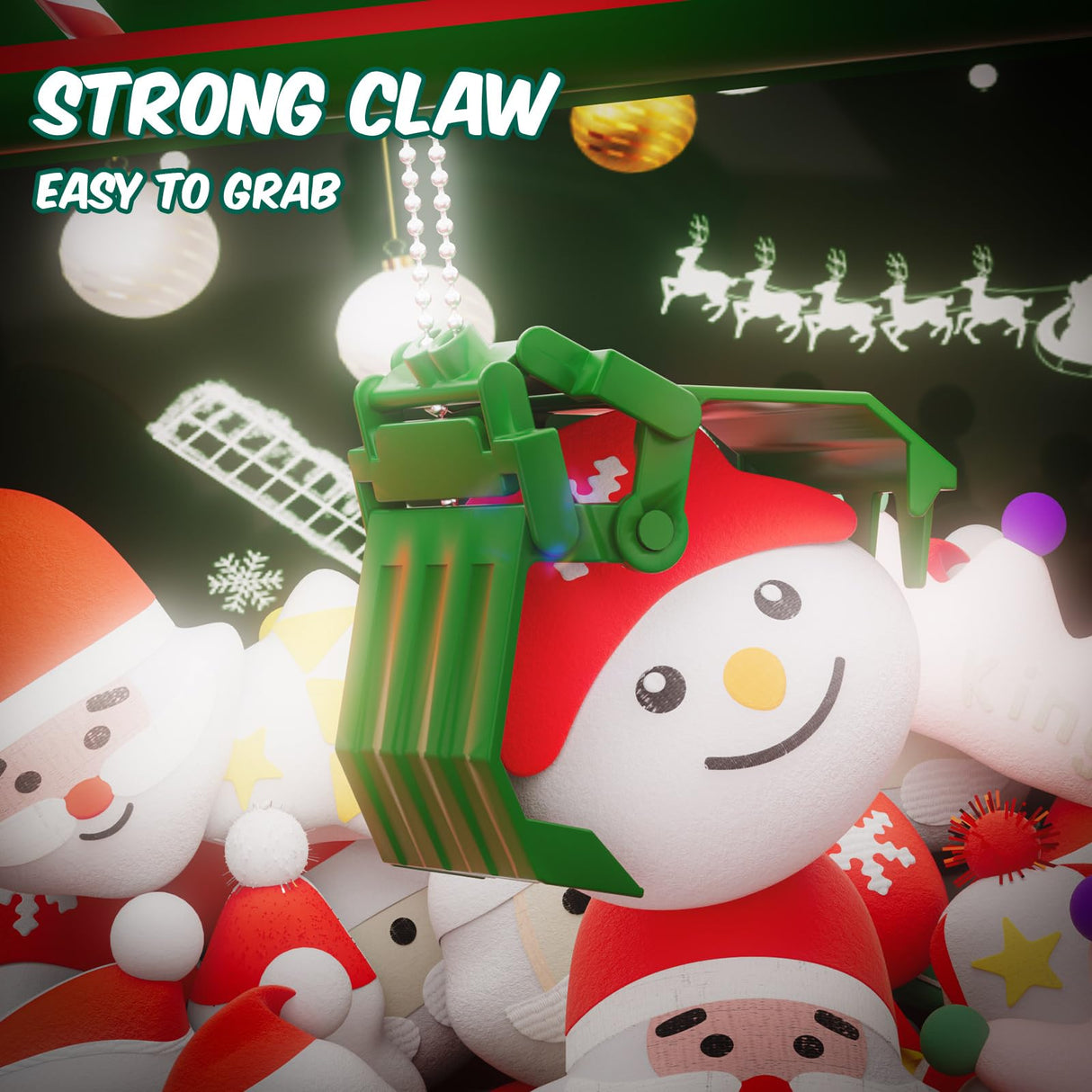 Skirfy Christmas Claw Machine for Kids, Holiday Toys for Girls Age 6+, Mini Arcade Game Vending Machine with Plush Toys and Candy Dispenser, Festive Claw Game Machine, for Girls