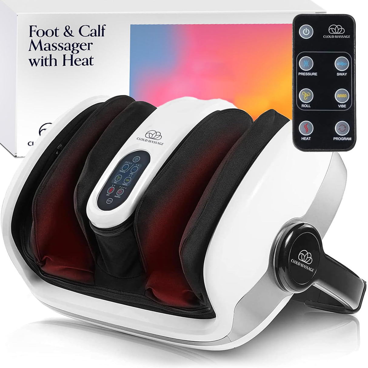 Cloud Massage Shiatsu Foot Massager with Heat, Deep Kneading Therapy for Pain Relief, Circulation, Post-Activity Relaxation – Valentine Gift for Plantar Fasciitis, Neuropathy, and Arthritis Relief