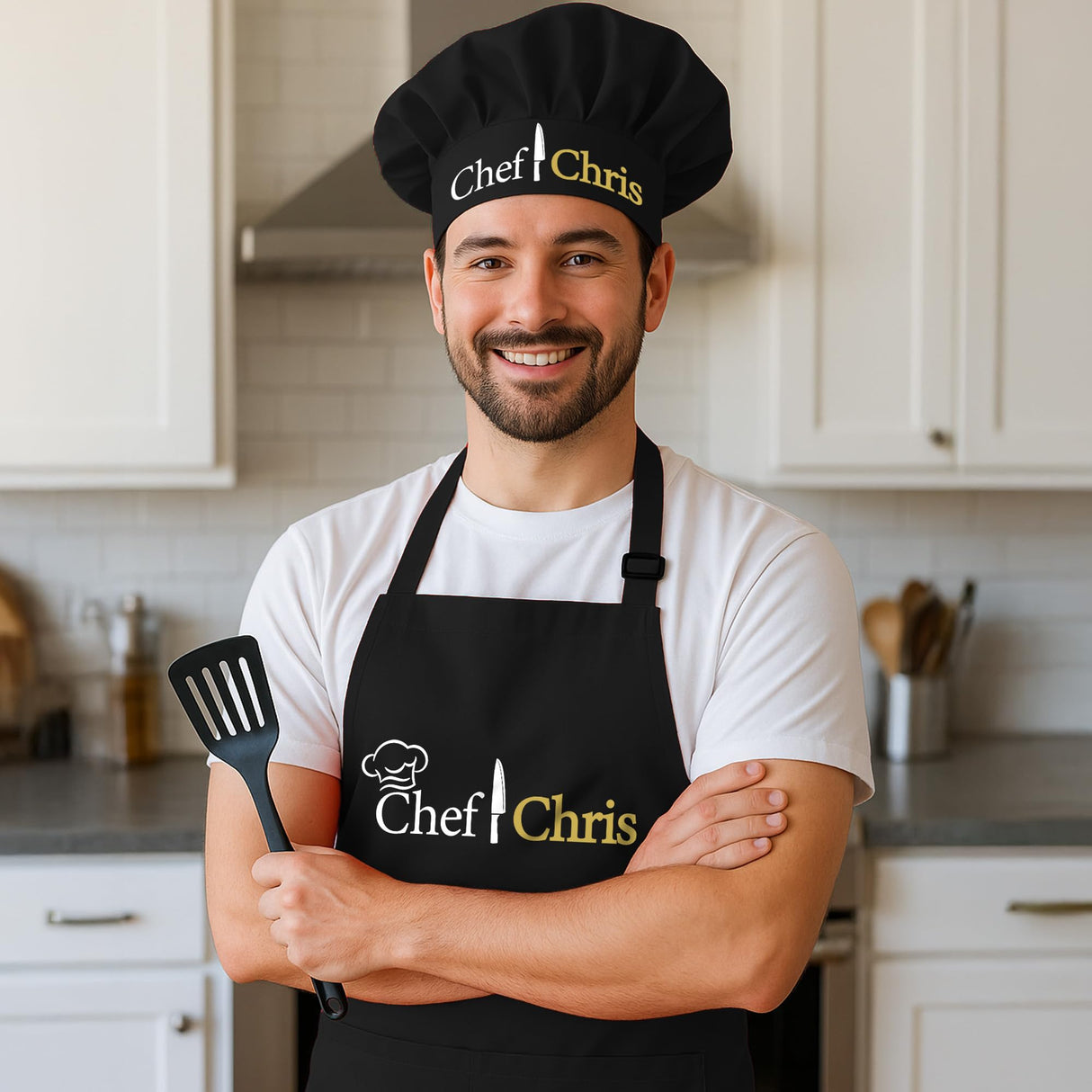 Chef Apron Men, Women, Personalized Adult Aprons for Women and Men, Personalized Baking Gifts, Professional Aprons for Chefs, Men - Women Cooking Gift for Christmas, Birthday, Fathers Day, Mothers Day