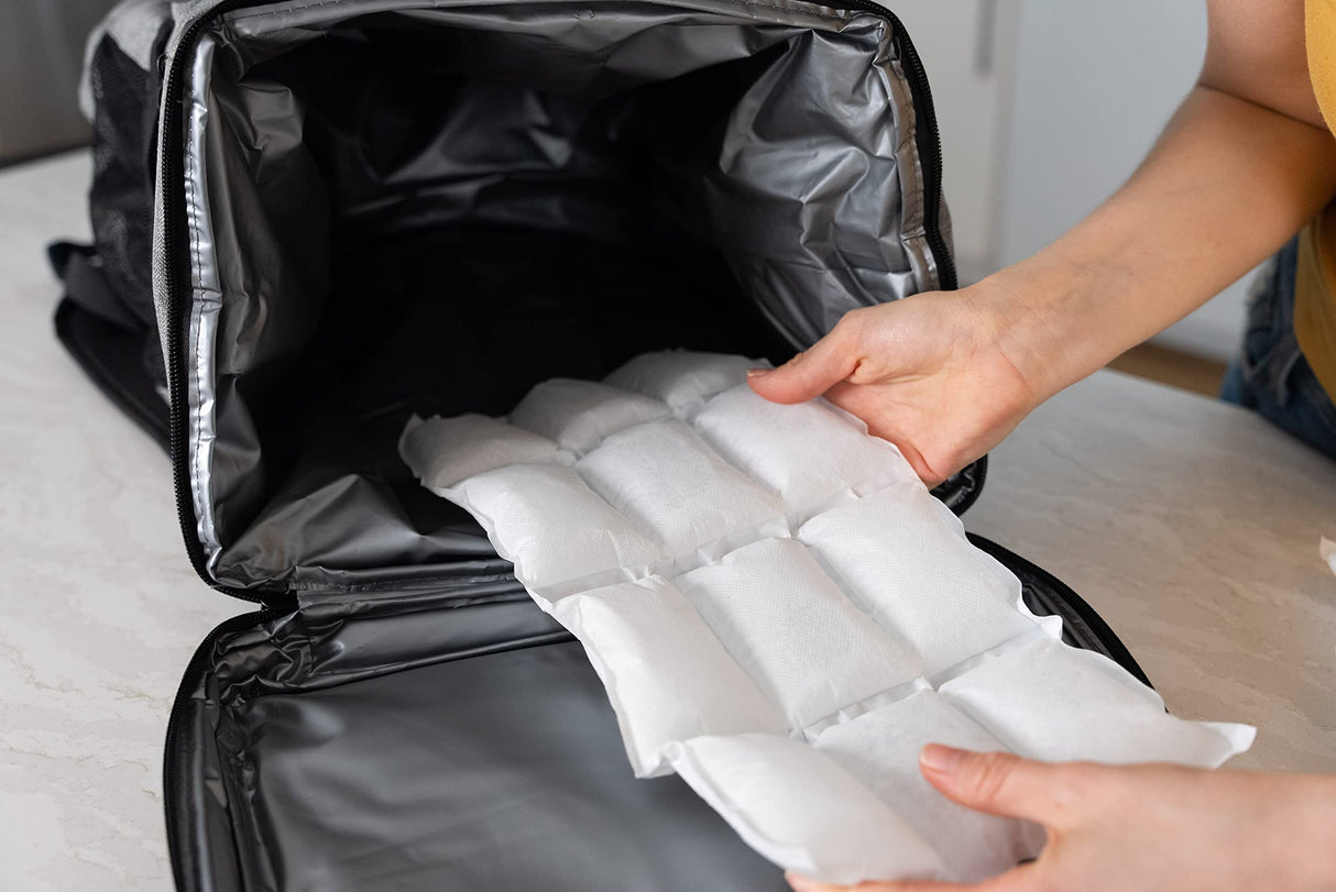 Nice Packs Reusable Dry Ice Packs for Coolers, Flexible Long Lasting Freezer Packs for Lunch Boxes, Shipping Frozen Food (5 Extra Large Sheets)