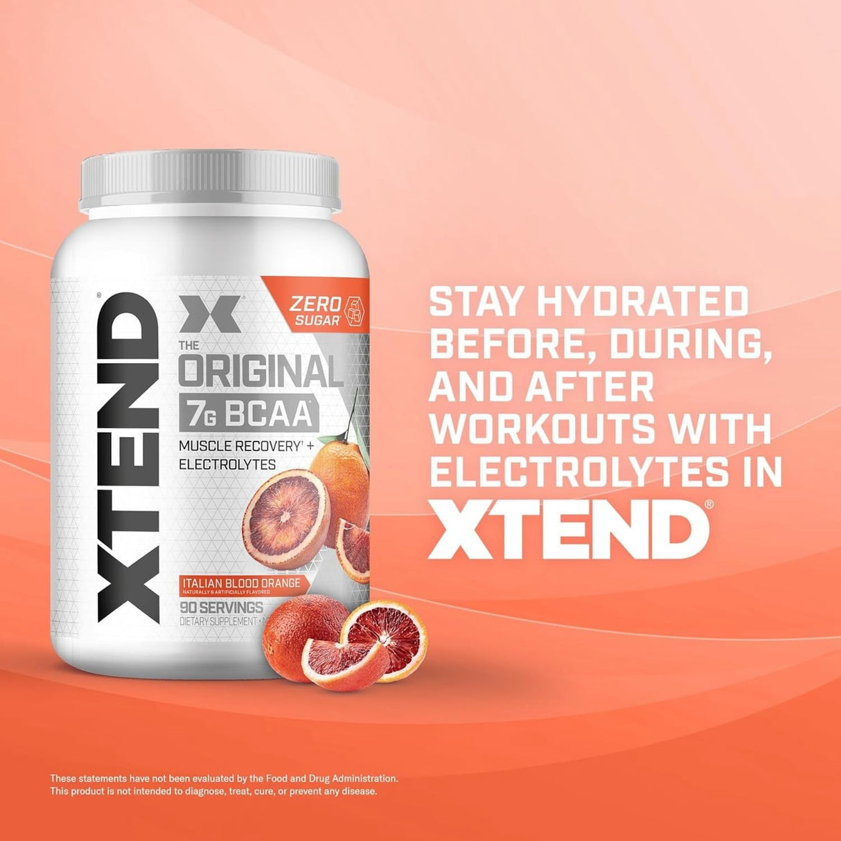Xtend Original BCAA Powder 7g BCAA and 2.5g L-Glutamine, Sugar Free Post Workout Muscle Recovery Drink with Amino Acids for Men & Women, 90 Servings