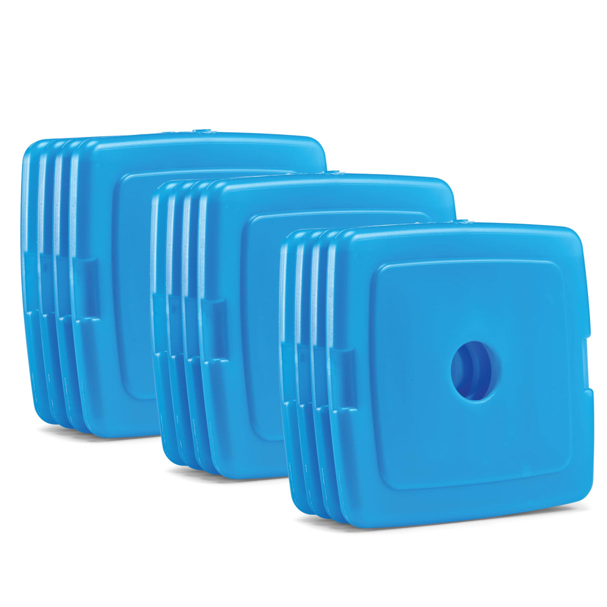 Cool Coolers by Fit & Fresh Kids Clear Blue Ice Packs, Quick Freeze, Space-Saving, Reusable Ice Pack for Lunch Boxes & Coolers