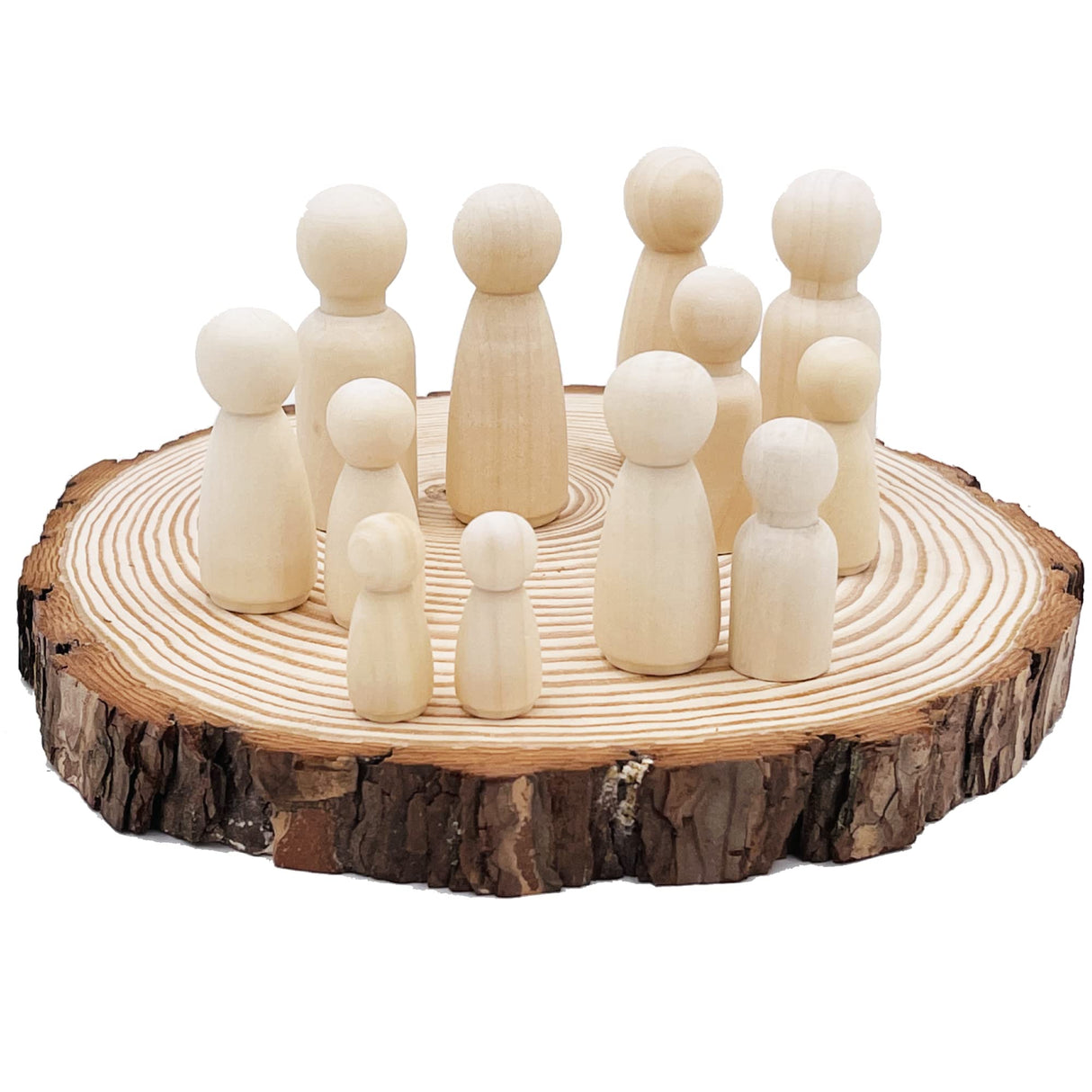 Natural Round Discs Rustic Wood Slices 5 Pcs 7-8 inch Unfinished Wood kit Circles Crafts Tree Slices with Bark Log Discs for DIY Arts and Wedding Christmas Ornaments