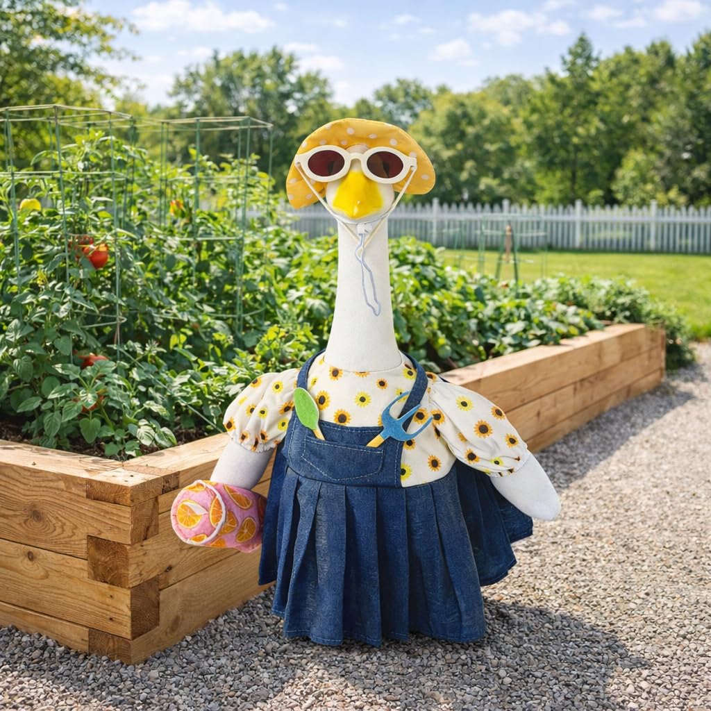 RUXRQPJ Gardener Summer Porch Goose Outfits for 23 Inch Porch Goose