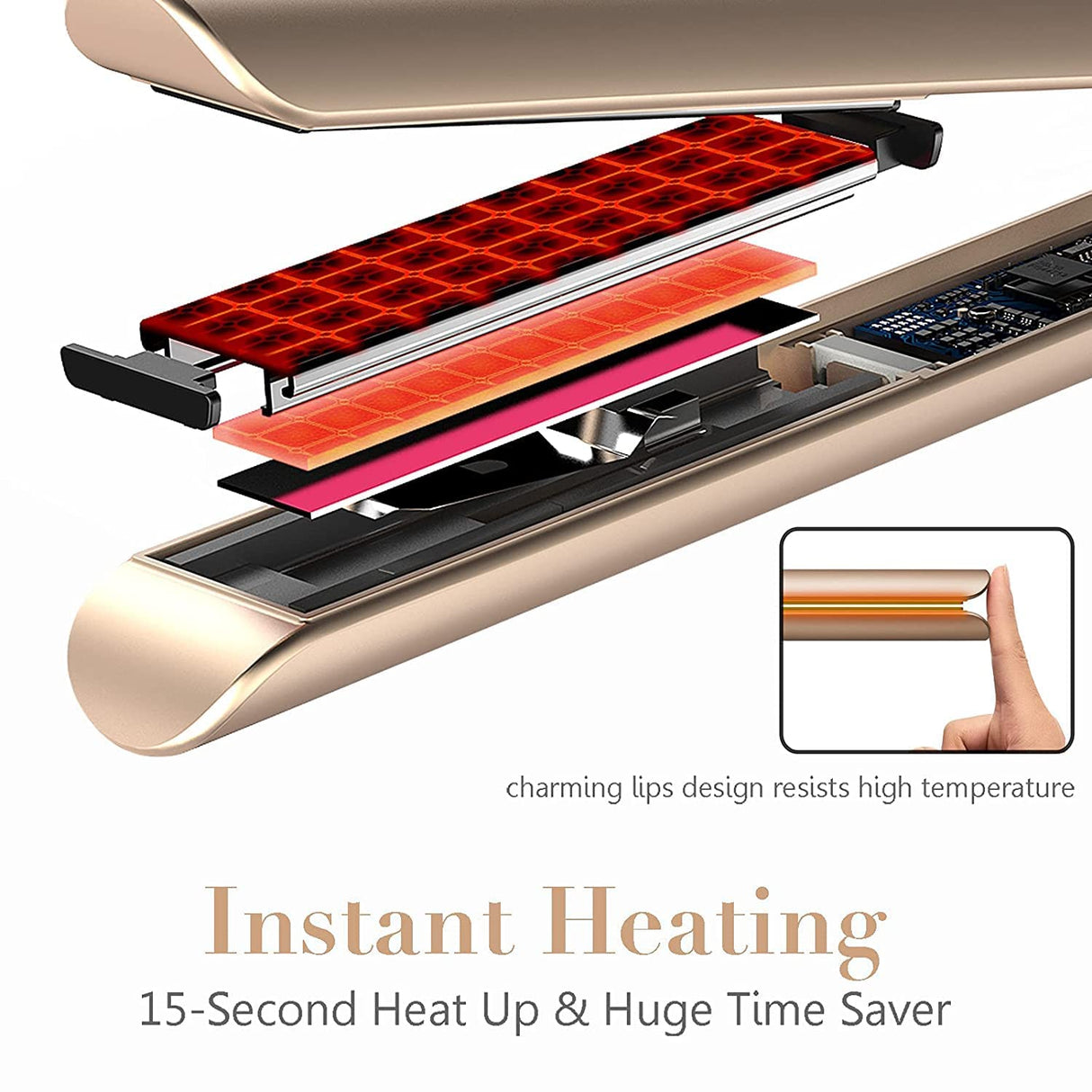 FURIDEN Professional Salon Quality Hair Straightener, Hair Straightener and Curler 2 in 1, Flat Iron Curling Iron in One, Fast Results | Long Lasting