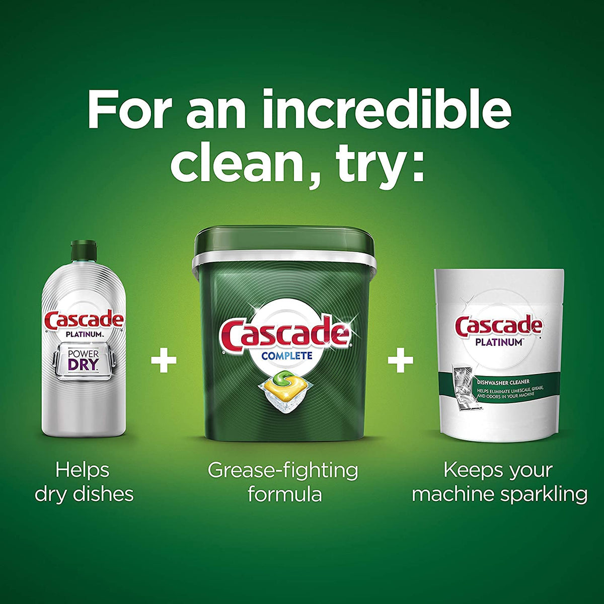 Cascade Complete Dishwasher Pods, Dishwasher Detergent, Lemon Scent ActionPacs, Cleaning Supplies, 78 Count