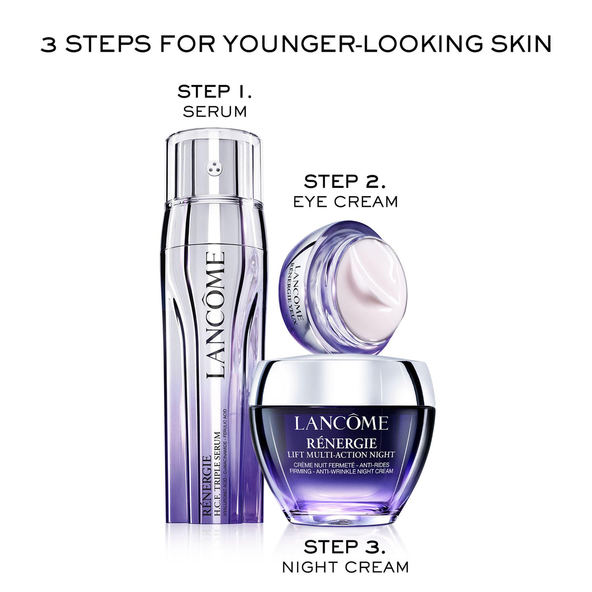 Lancôme Rénergie Multi-Action Night Cream - With Hyaluronic Acid - For Lifting & Firming, 1.7 Fl Oz