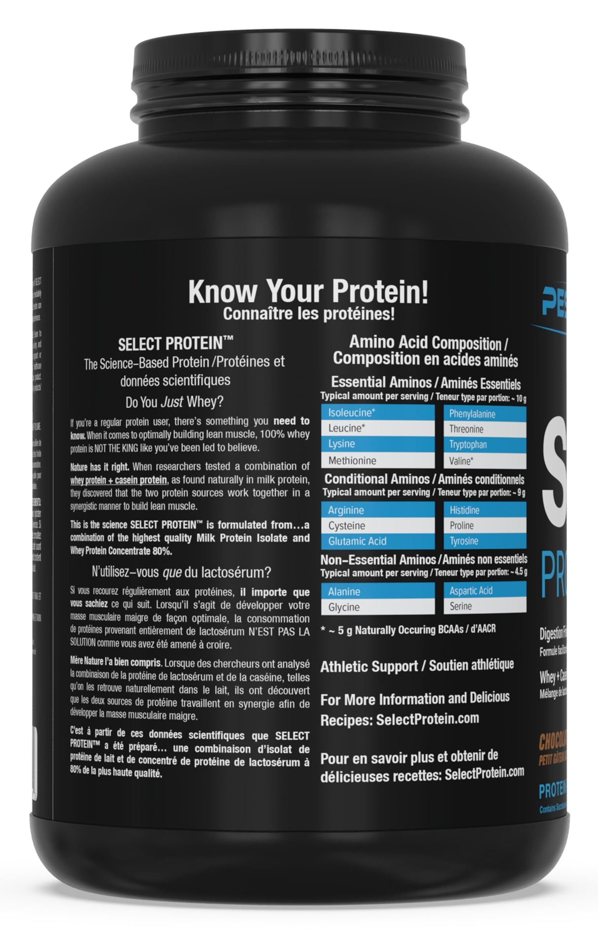 PEScience Select Protein Powder, Whey and Casein Blend, Clean Protein Powder for Women and Men, Low Calorie, Low Carb, Keto Friendly, Gluten Free, Frosted Chocolate Cupcake, 55 Servings