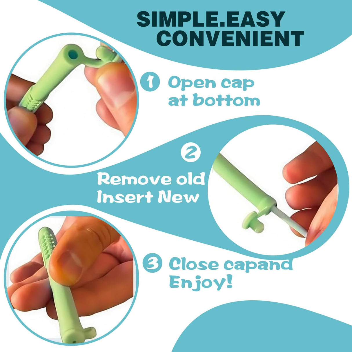 Chewable Breather Quit, Stop Smoking Aids Work Chewable Breath Sticks, Breather Sticks with Essential Oil for Aromatherapy On The Go, Fresh Breath (3)