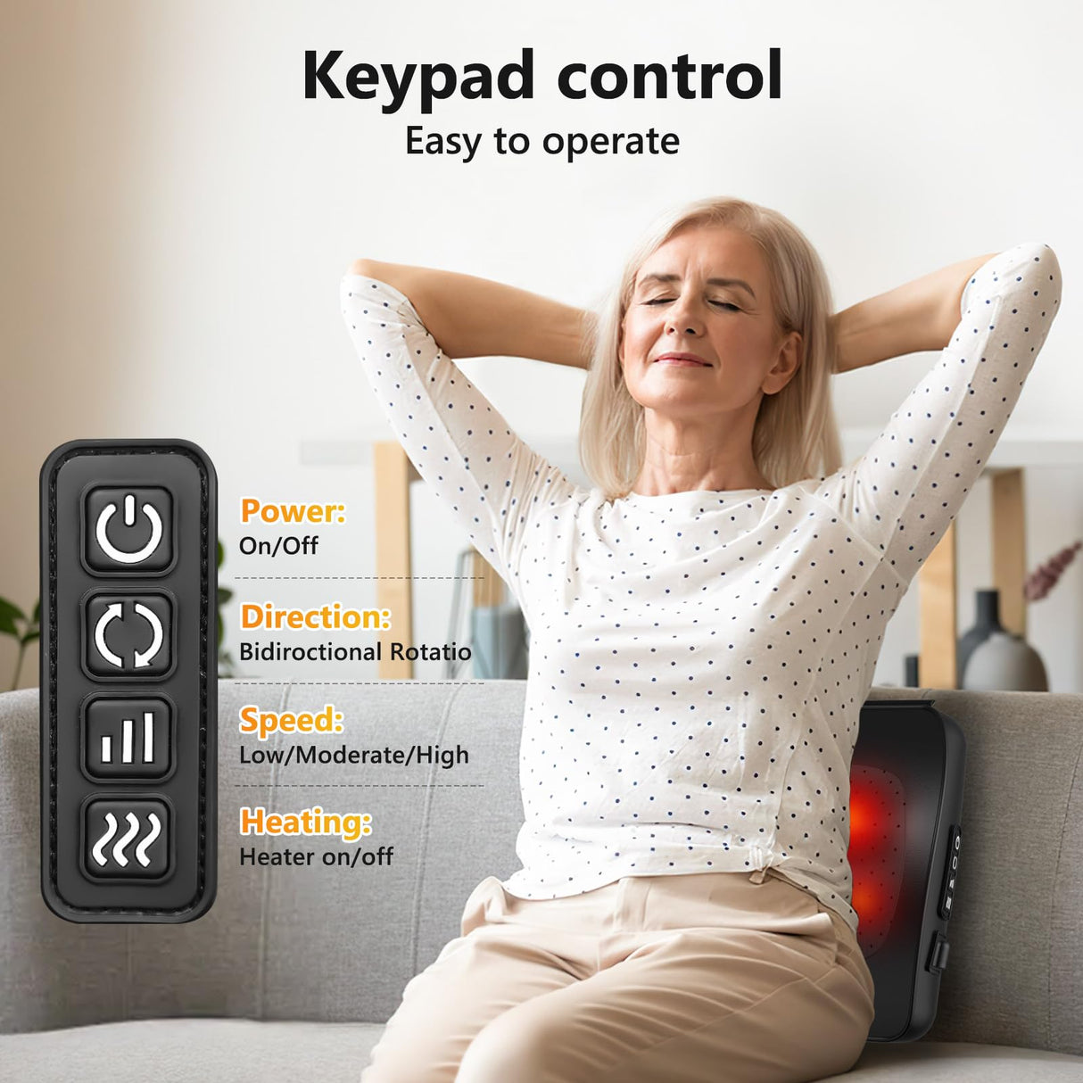 iKristin Back Massager,Back and Neck Massager with Heat,Shiatsu Deep Tissue Back Massager,Electric Massage Pillow for Shoulders,Legs,Foot,Body Muscle Relief,Neck Massager for Women/Men/Dad/Mom