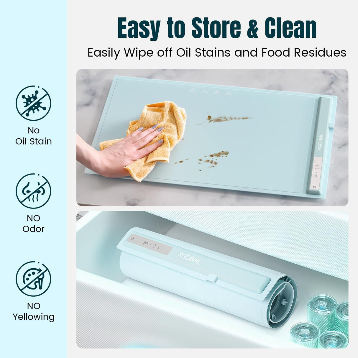Warming Mat for Food, Food Warming Mat,Electric Warming Tray for Buffets, Fast Heating Silicone Food Warming Mat for for Countertop Parties Home Travel Gatherings Blue