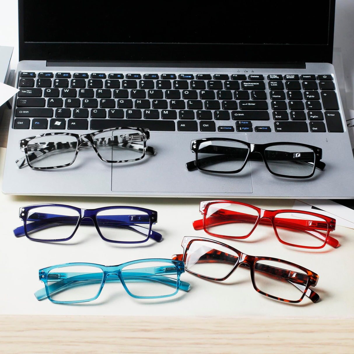 NORPERWIS Reading Glasses 6 Pairs Quality Readers Spring Hinge Glasses for Reading for Men and Women (6 Pack Mix Color -3, 1.25)