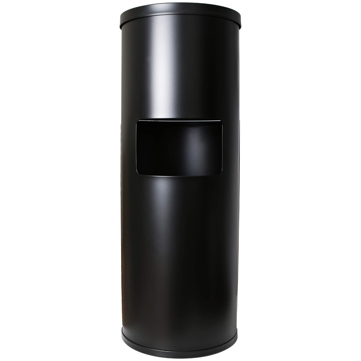 Monkey Movement Black Stainless Steel Floor Stand Wipe Dispenser with Built-in Trash Can - Fits Wipes on Rolls - Perfect for Fitness Clubs, Schools/Daycares, Commercial and Residential Facilities