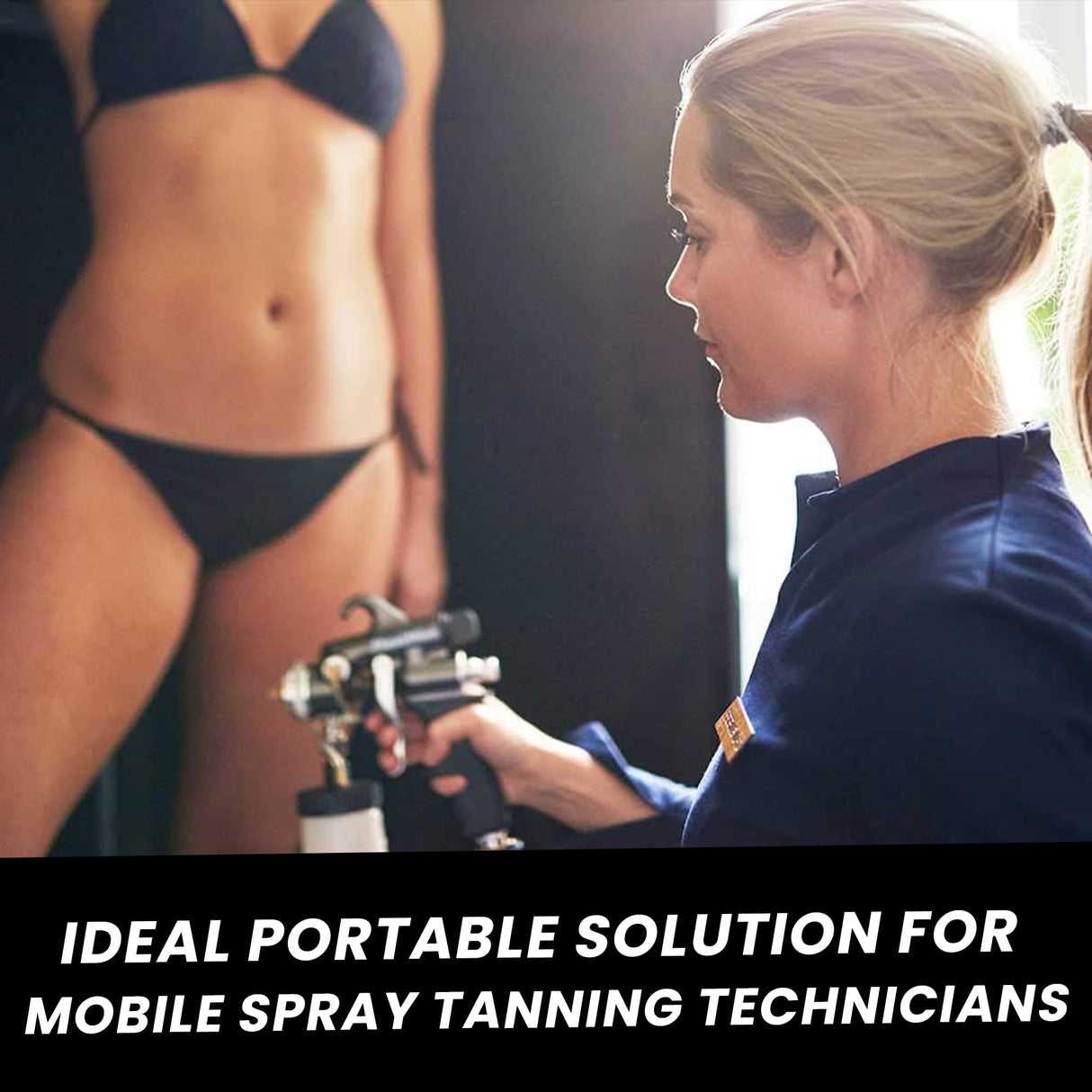 KOBBTAN Large Deluxe Spray Tan Tent Pop Up Portable Tanning Booth with Clear Window & Extraction Fan Opening Easy Clean for Home & Salon