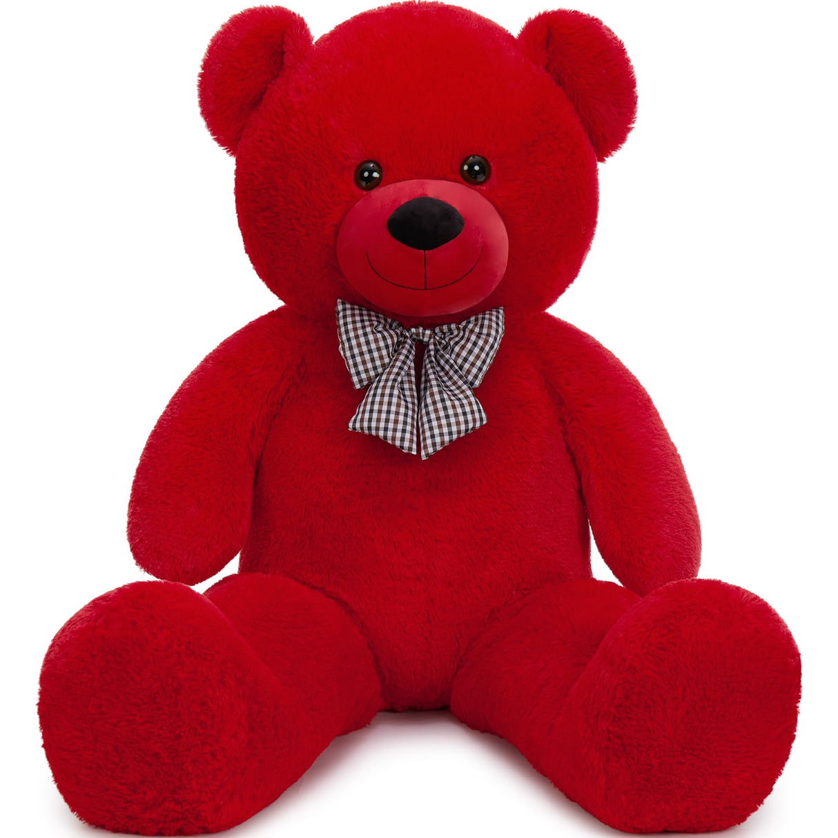 MaoGoLan Giant Teddy Bear Stuffed Animal 47inches,Red Classic Big Teddy Bear Plush Toy,Adorable and Fluffy Teddy Bear Gift for Christmas,Valentines Day,Baby Shower,Birthday,or Long Distance