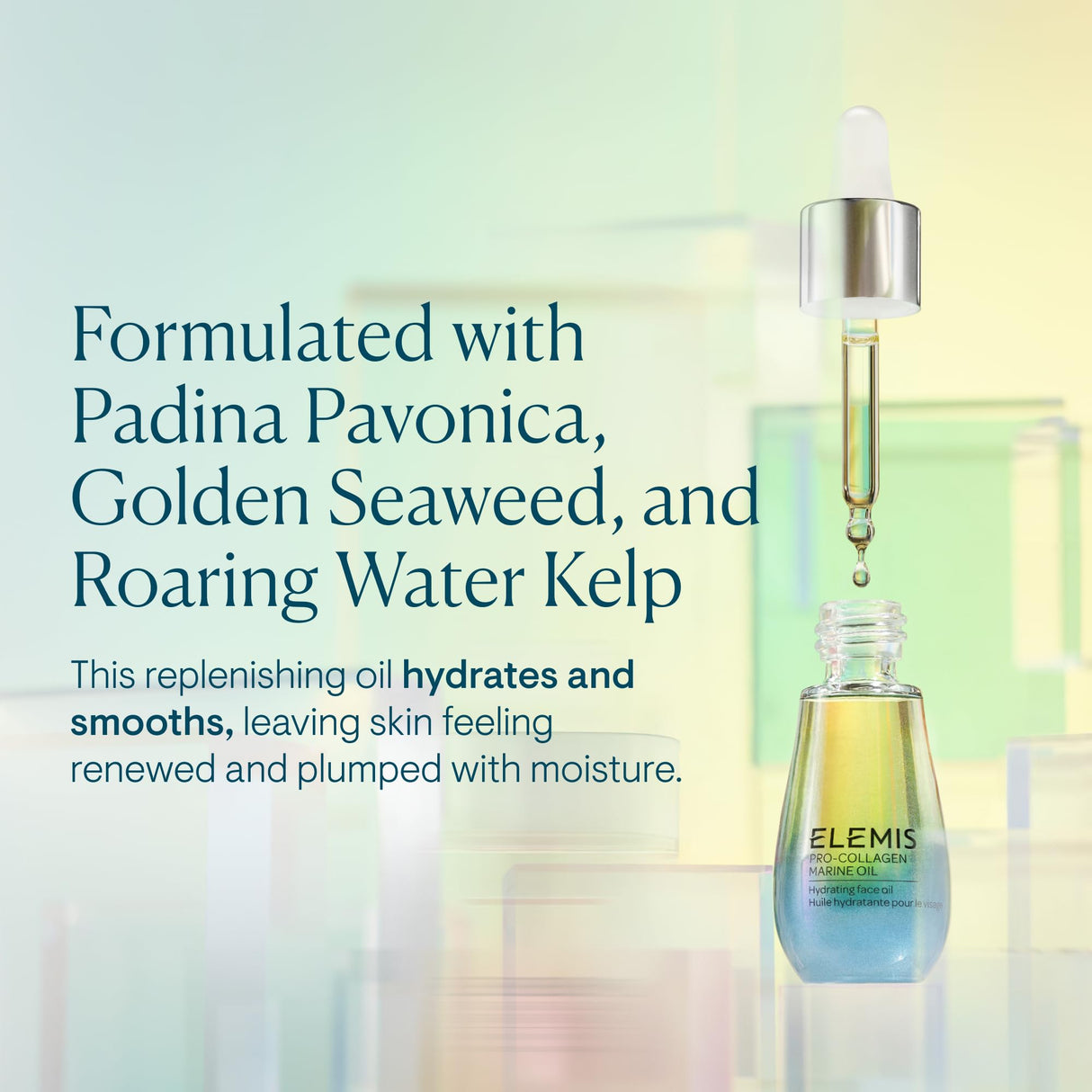 ELEMIS Pro-Collagen Marine Oil, 15ml – Ultra-Lightweight Anti-Wrinkle Daily Face Oil Moisturizer, Deeply Moisturize, Nourish & Hydrate for Youthful Look, Fine Lines and Wrinkles Treatment