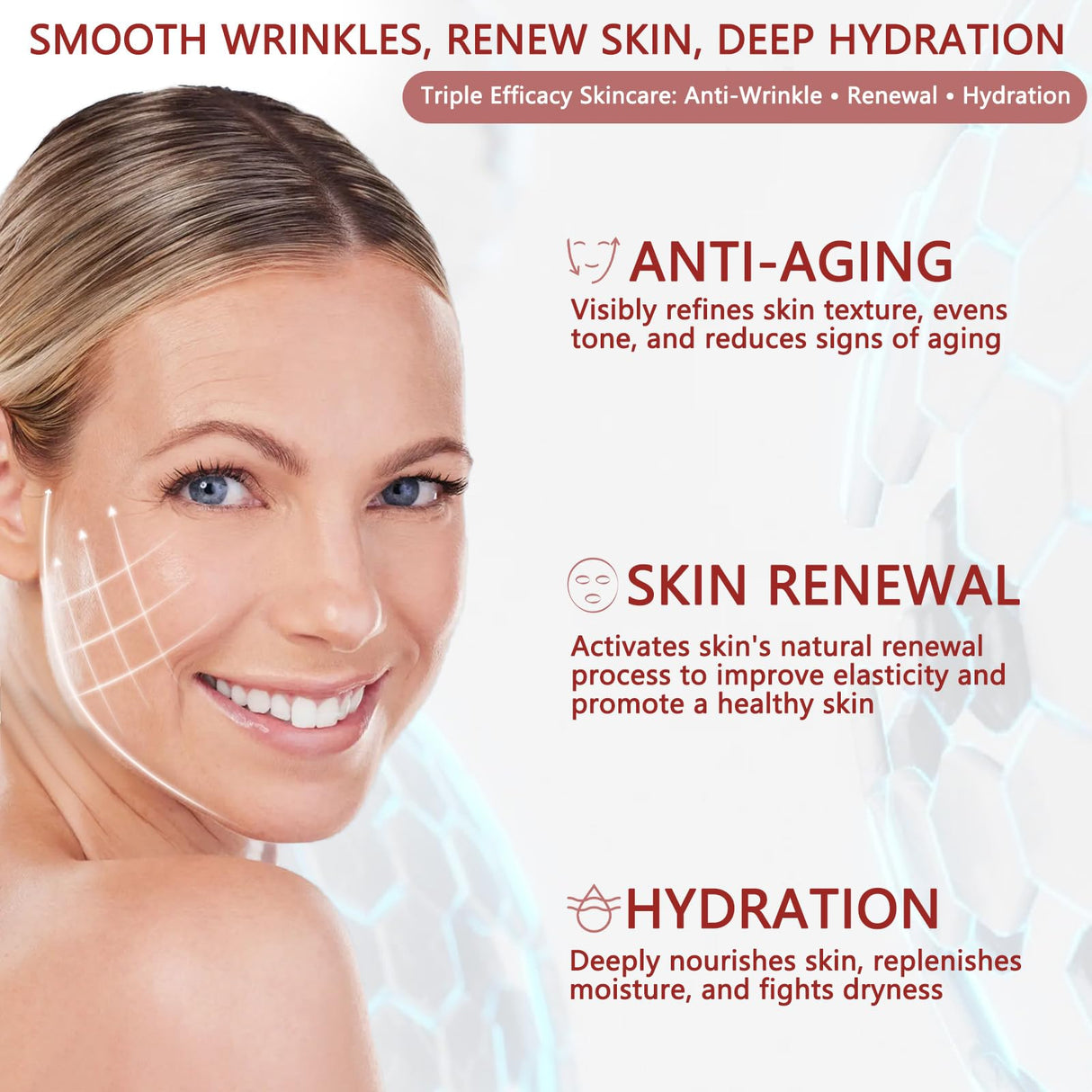 Elegacell Skincare All In One Anti Aging Treatment Face Moisturizer Skin Tightening Retinol Cream for Face - Suit for Men and Women 2.7 fl.oz