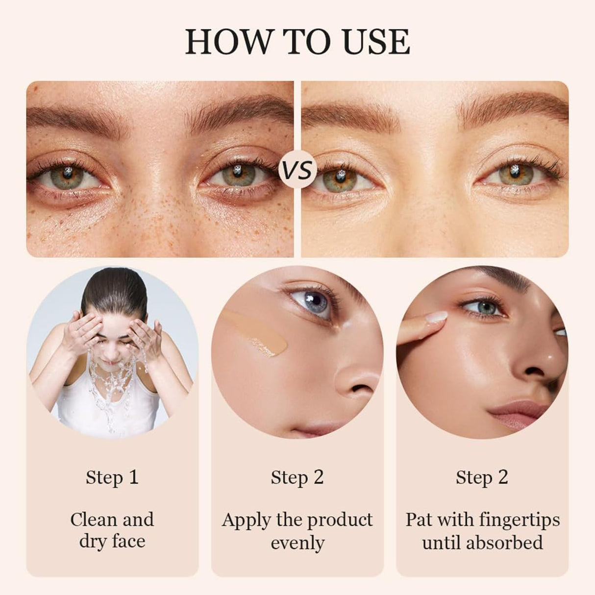 Colored Clay CC Undereye Corrector, Under Eye Color Corrector for Dark Circles with Brush, Under Eye Concealer,Conceal Hydrating Concealer for Women (1PCS-Natural)