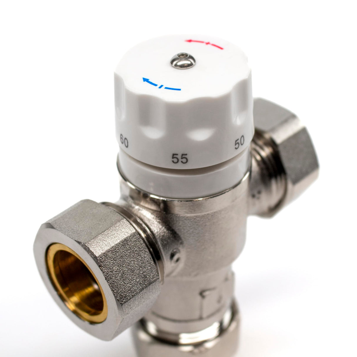 Kudos-Trading - Bastion 22mm Heatguard UFH Blending Valve for Lowering The Water Temperature Required with Water Based Underfloor Heating Systems Thermostatic Mixing Valve for Domestic Hot Water.