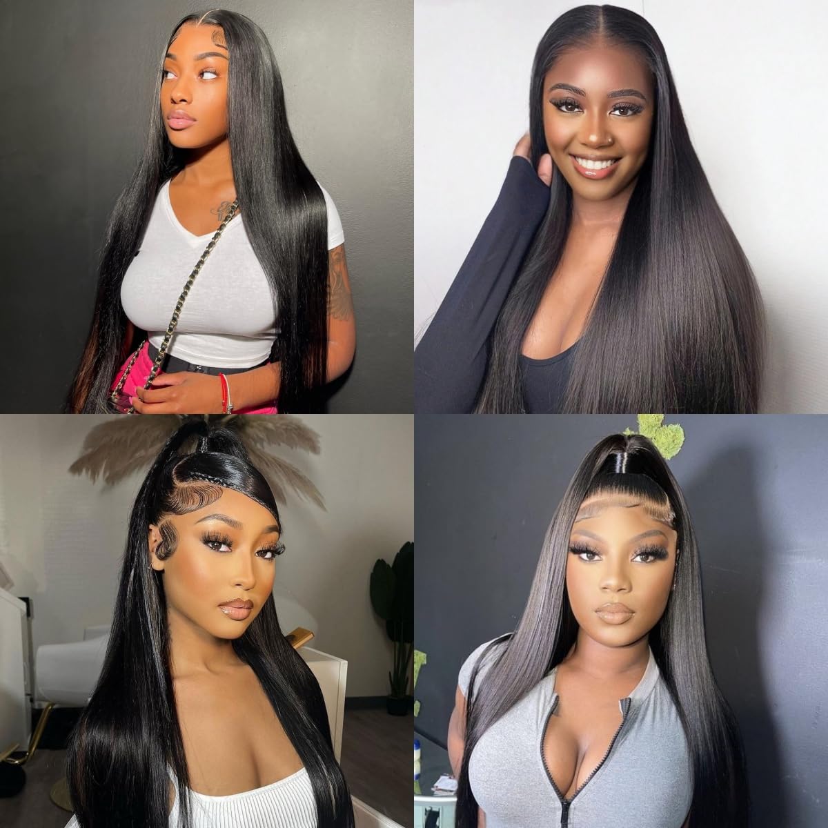 250% Density HD Lace Front Wigs Human Hair 28 inch 13x4 Straight Lace Front Wigs Human Hair pre plucked Bleached Knots Transparent Lace Frontal Wig for Women (250% Density Straight Wigs, 28inch)