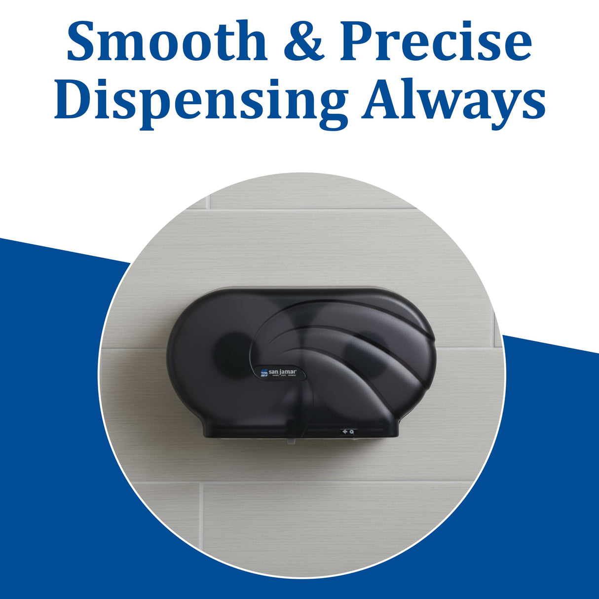 SJMR4090TBK - San Jamar Oceans Twin 9amp;quot; JBT Toilet Tissue Dispenser