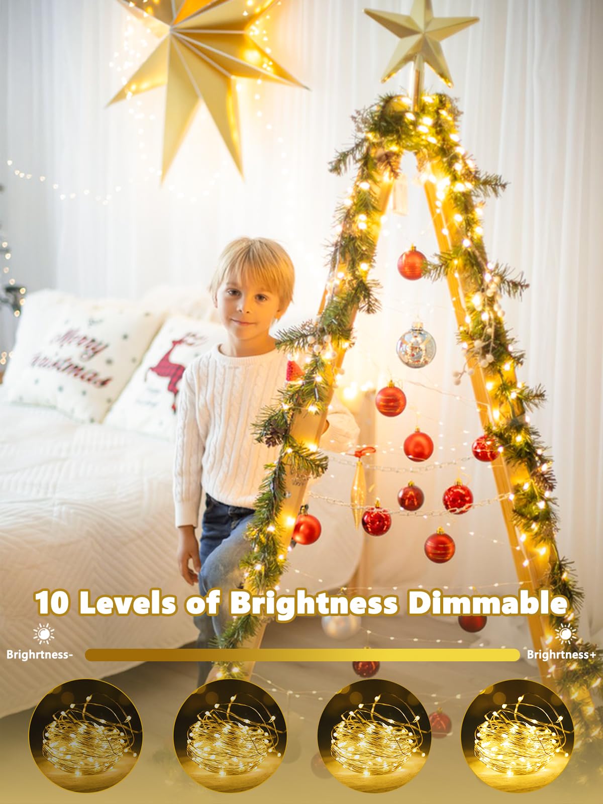 3-Pack 78FT 240 LED Fairy Lights Battery Operated with Timer & Remote, Waterproof Twinkle Lights Indoor Outdoor 8 Modes for Bedroom Centerpiece Wedding DIY Party Christmas Classroom Dorm Decoration