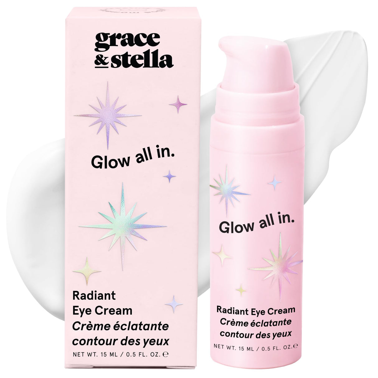 grace & stella Retinol & Caffeine Under Eye Serum Anti Aging - Travel Essentials - Hydrating Cream with Niacinamide, Peptides - Reduce Wrinkles, Crow's Feet, Puffiness - Vegan Skincare (0.5 floz/15ml)