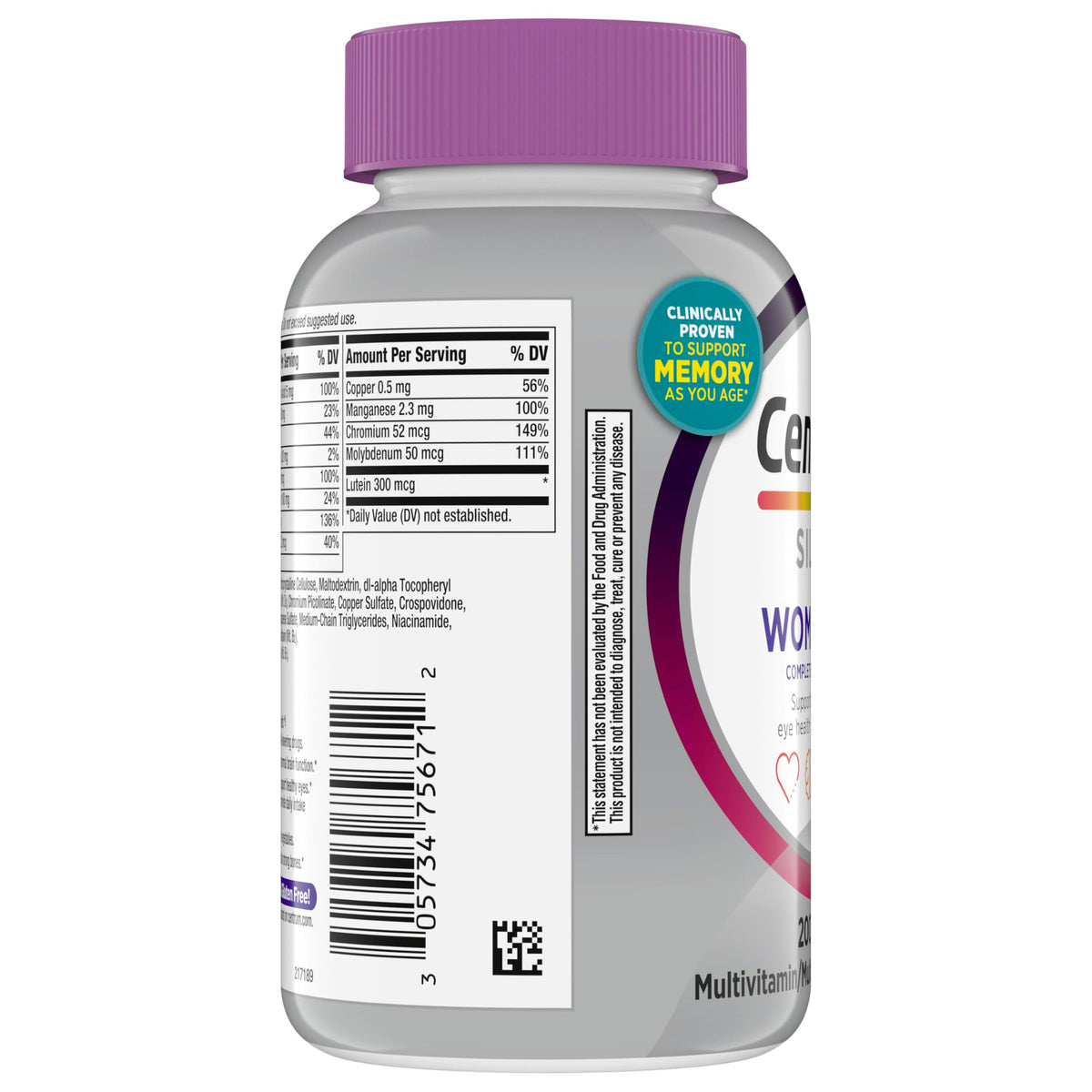 Centrum Silver Women's Multivitamin for Women 50 and Over, 200 Tablets