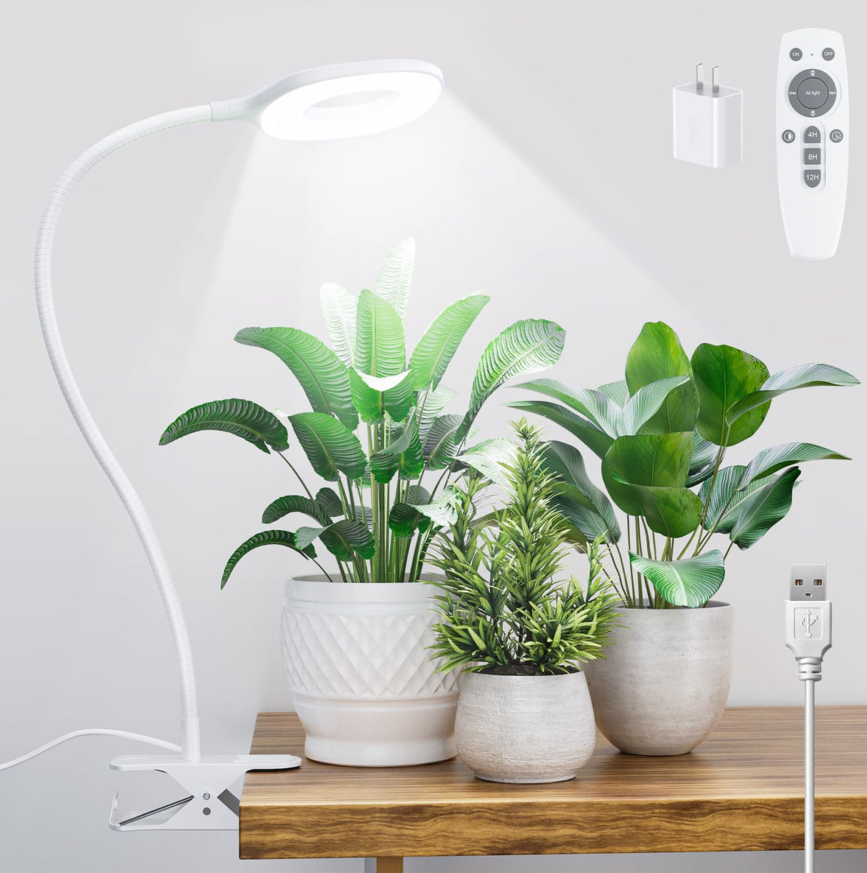 Clip On Full Spectrum LED Grow Light for Indoor Plants