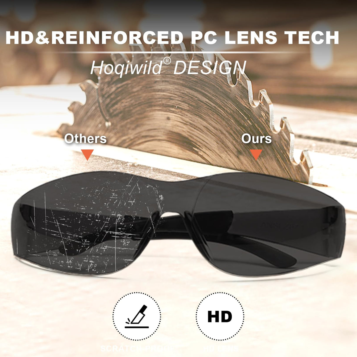 Hoqiwild ANSI Z87.1 Tinted Safety Glasses Bulk 36 pack, Safety Sunglasses for men and women, Scratch & Impact Resistant UV protection sunglasses for Construction, Outdoor Sports & Work