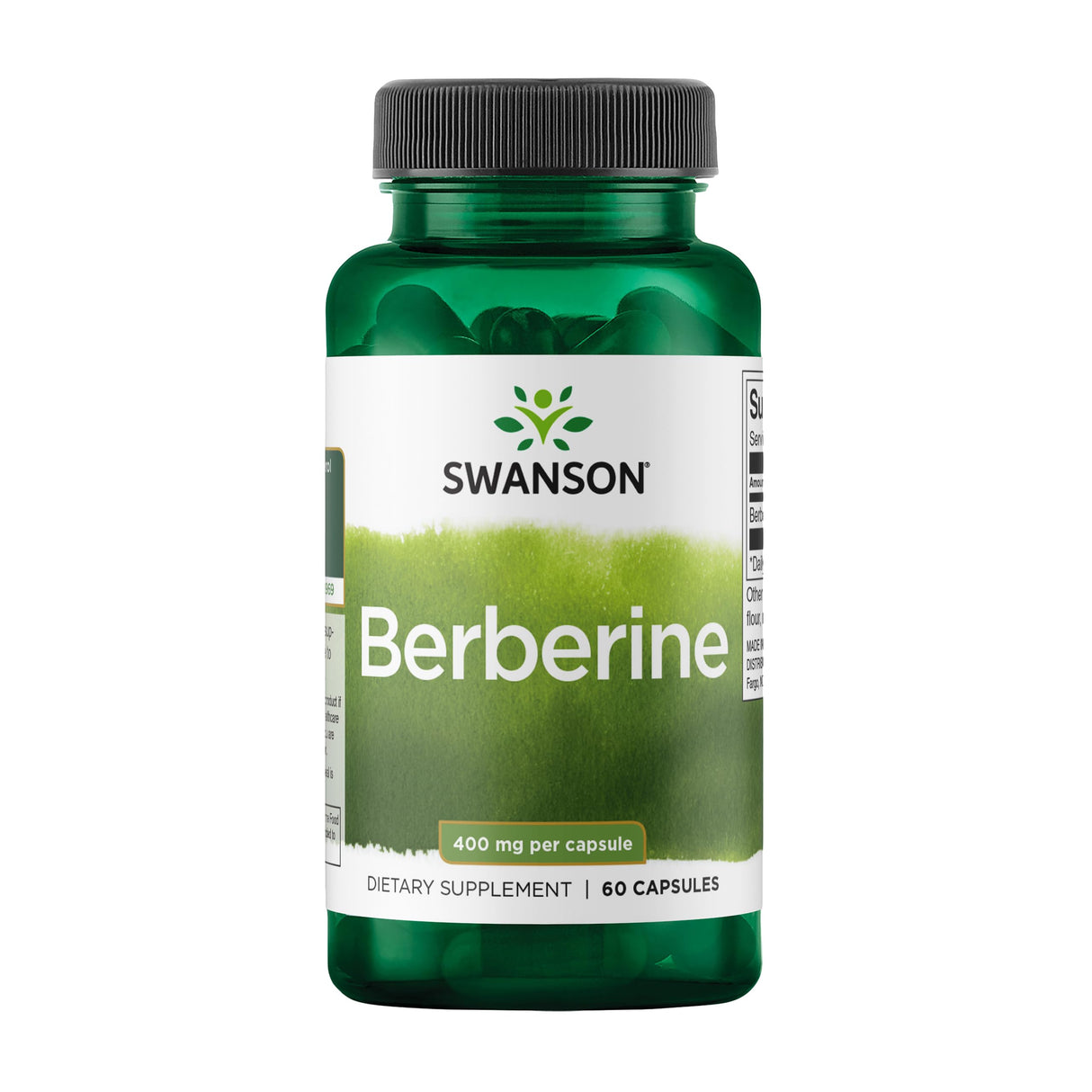 Swanson Berberine - Standardized 97% Berberine HCl- 400mg Each - 60 Capsules