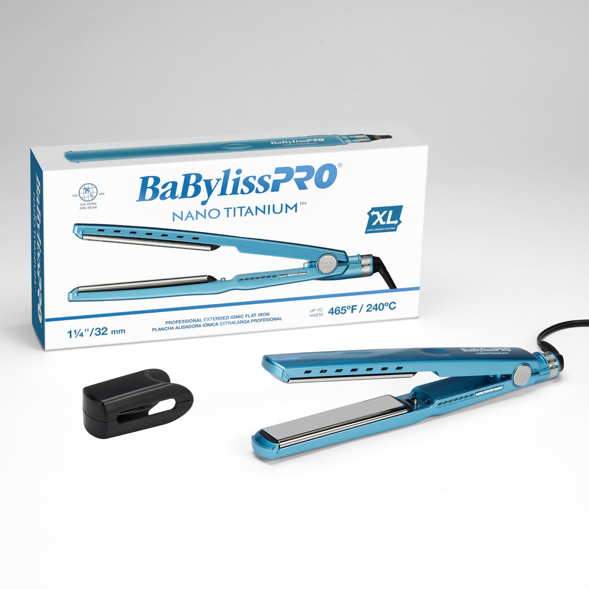 BaBylissPRO Nano Titanium Professional Extended 1.25" Ionic Flat Iron