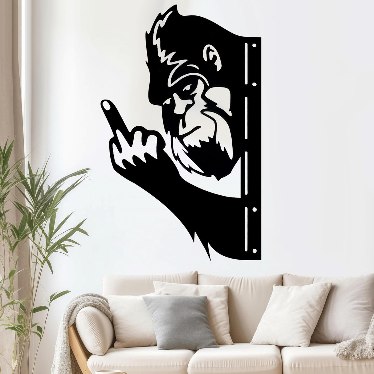 2 Pack 13 Inch Bigfoot Yard Decor, Funny Metal Sasquatch Signs