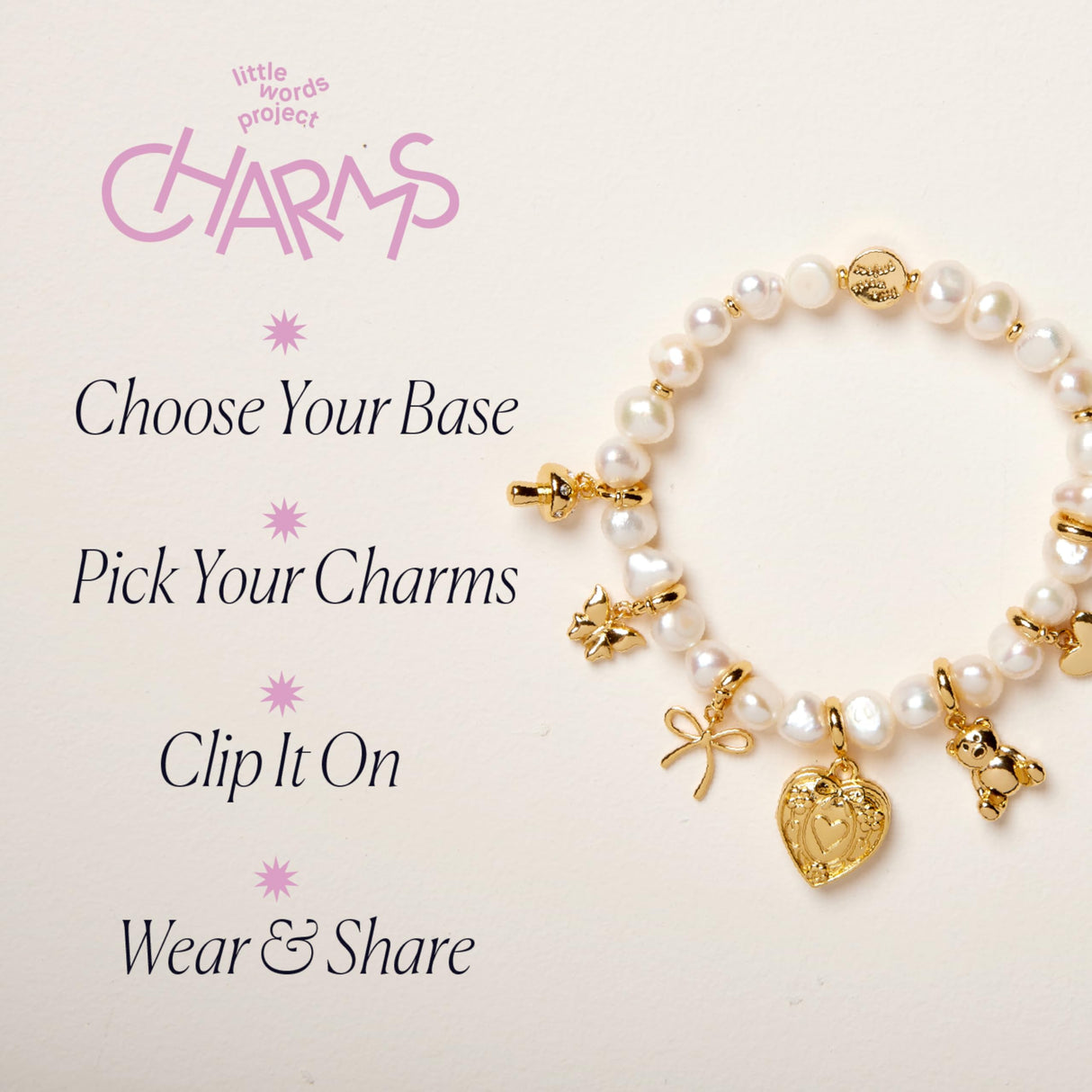 Little Words Project Initial Charm, A, Customizable Charm for Bracelets, Necklaces, Keychains & More