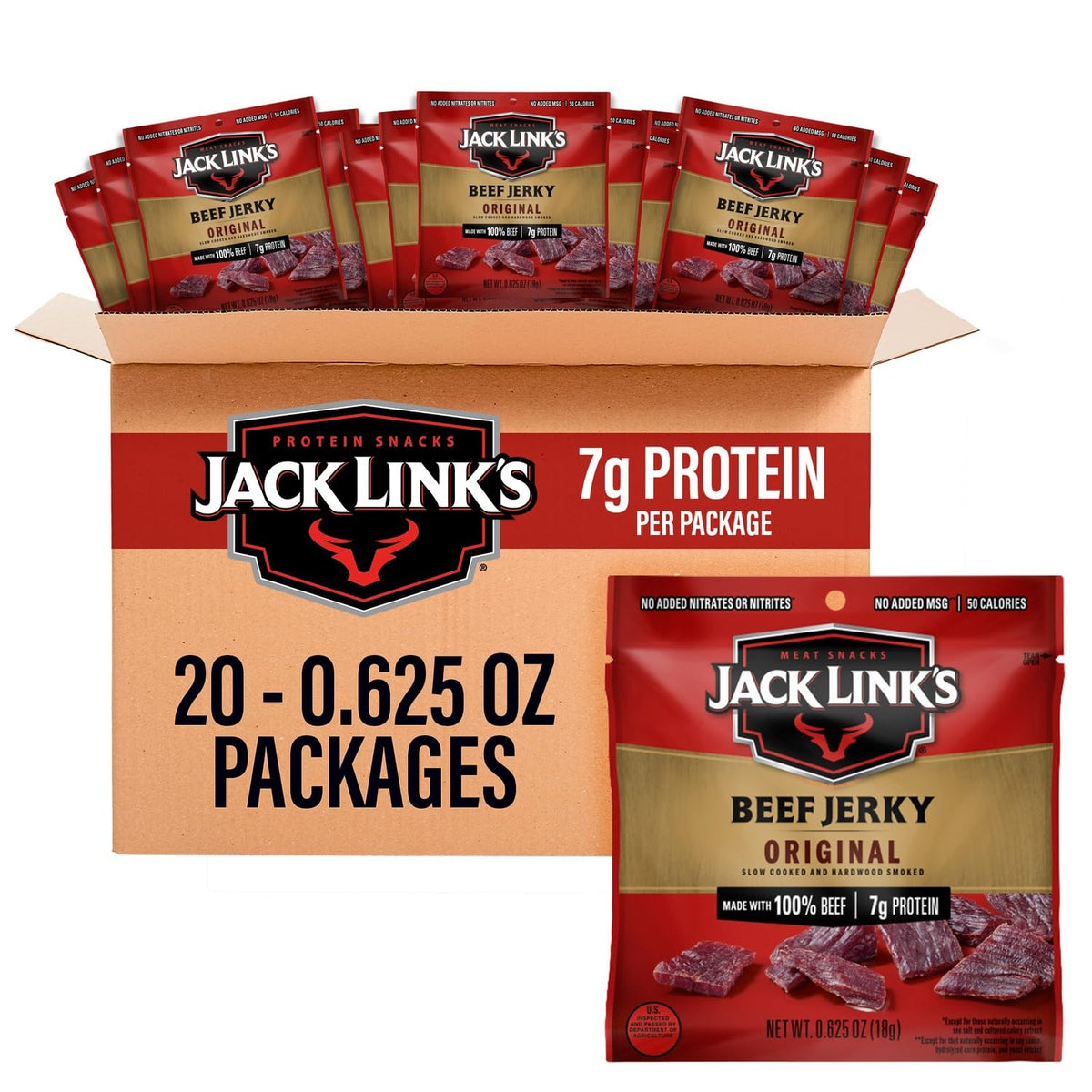 Jack Link's Beef Jerky Multipack - Original - 0.625 oz (20 Pack)
